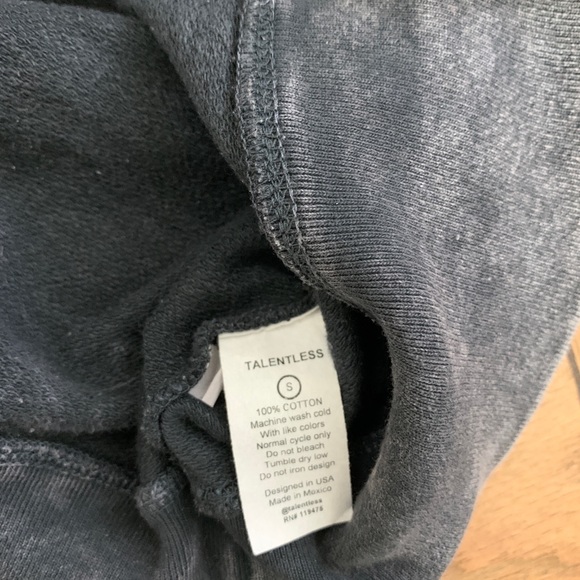 COPY - TALENTLESS WOMEN'S MOCK CREWNECK SWEATSHIRT- ACID WASH BLACK - Picture 11 of 12